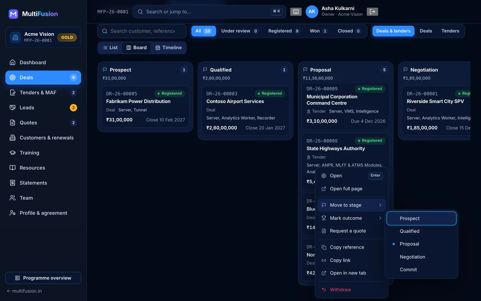 MultiFusion partner portal: Right-click anything